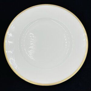 William Edwards England Burnished Gold Ivory/Gold Rimmed 10 3/4" Dinner Plate